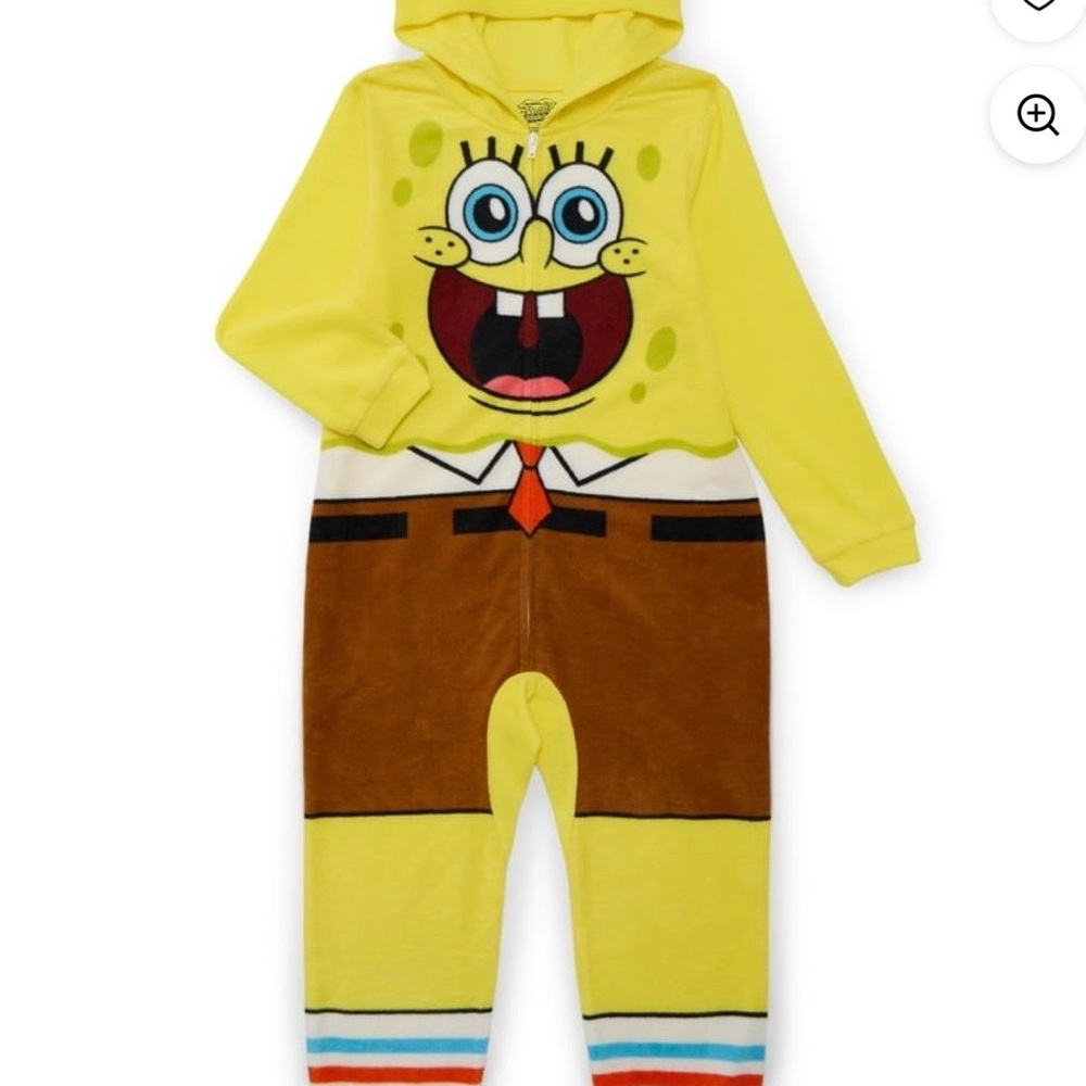 Nickelodeon SpongeBob Yellow and Brown Kids Footie